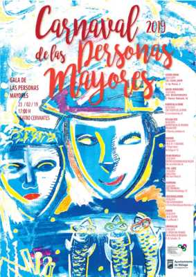 Cartel del Carnaval de las Personas Mayores de Málaga 2019